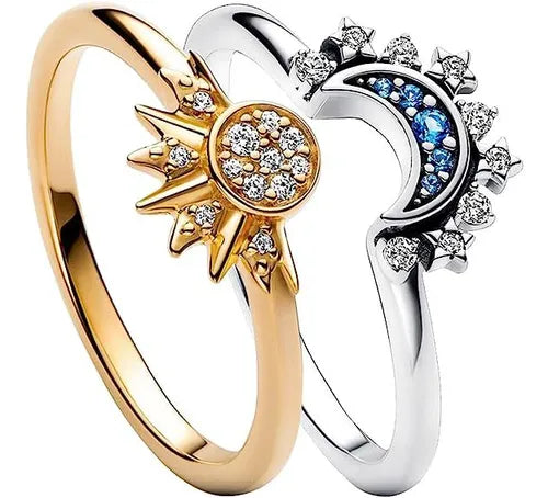 Anillo Duo Sol Y Luna