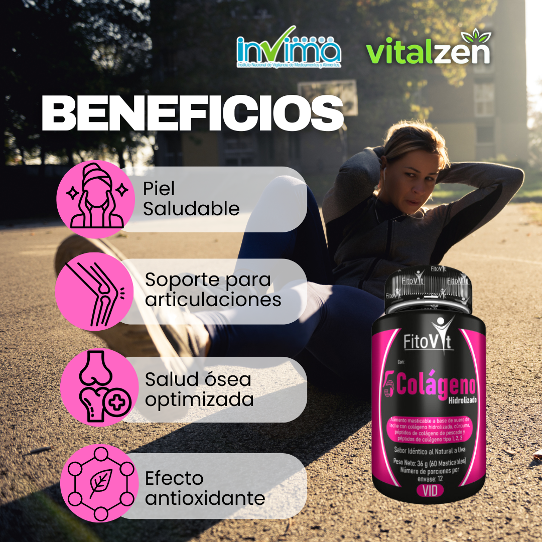 5 Colágenos Con Vitamina D - 60 Capsulas