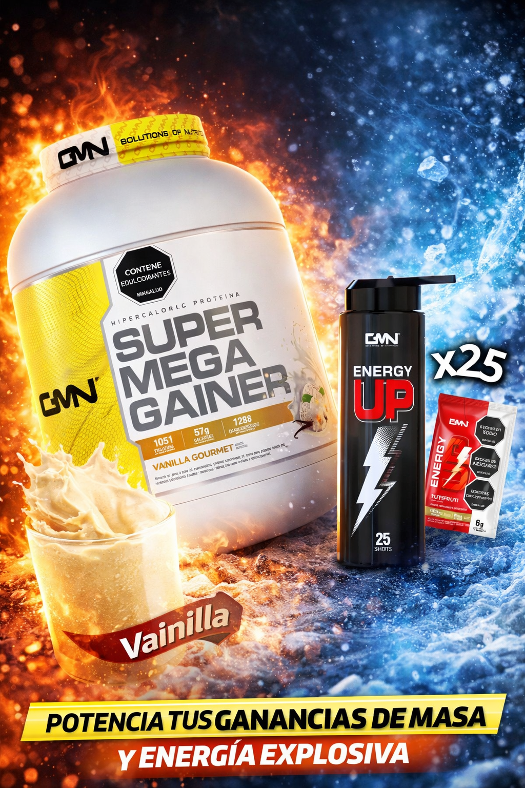Combo Proteina 5 Lb Y Energizantes
