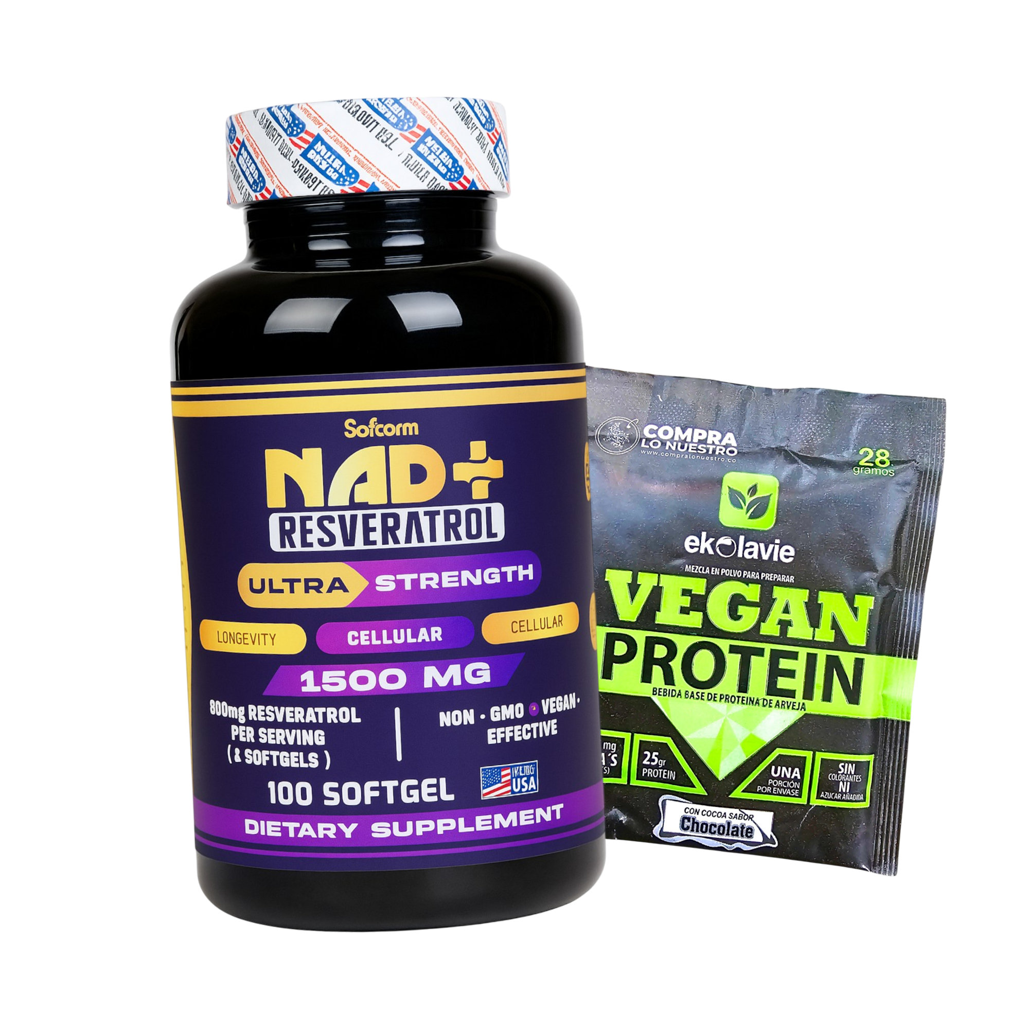 Nad Resveratrol Con Proteina Vegana
