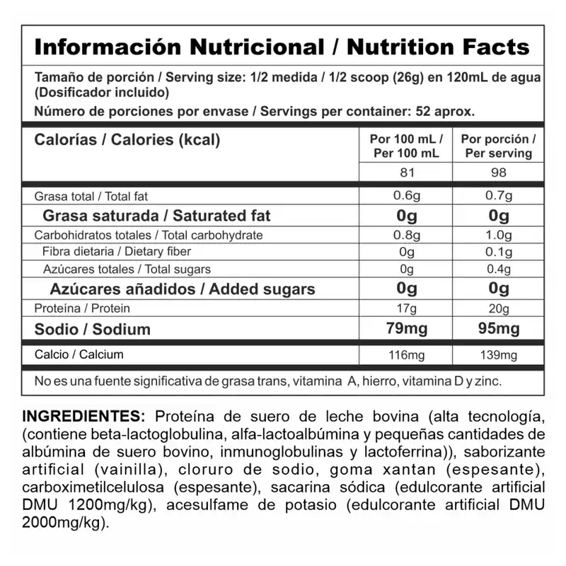 Proteina Bipro Classic Vainilla 3lb