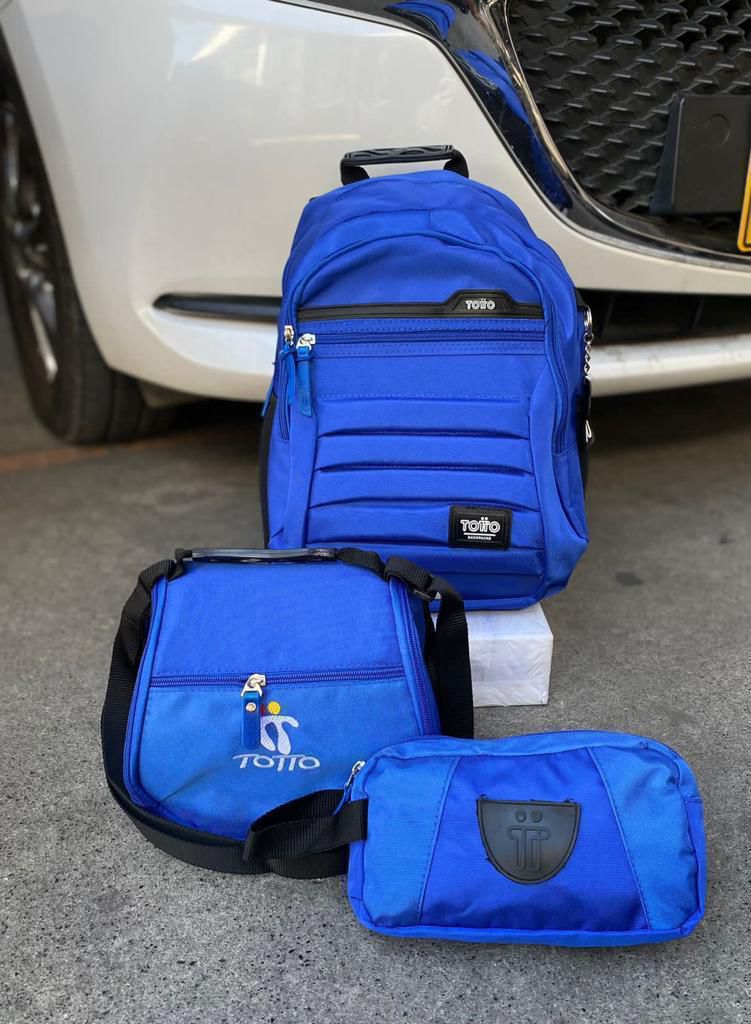 BOLSO/MOCHILA + LONCHERA + CARTUCHERA TOTTO