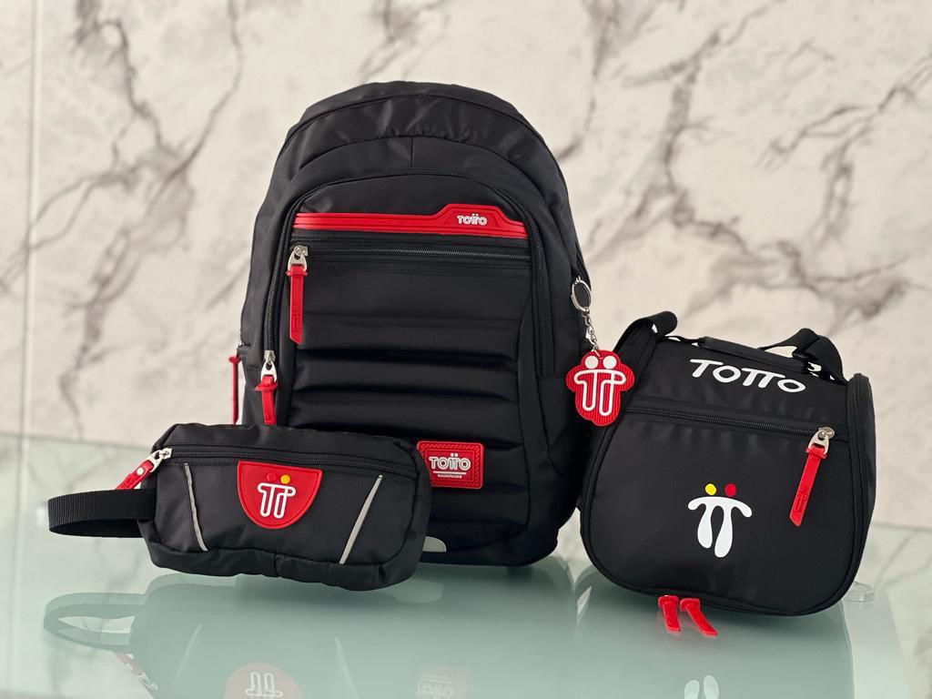 BOLSO/MOCHILA + LONCHERA + CARTUCHERA TOTTO