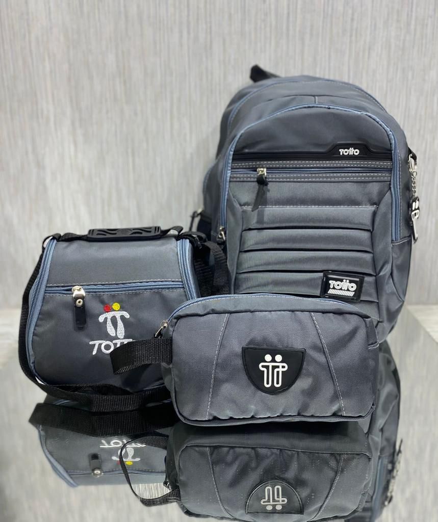BOLSO/MOCHILA + LONCHERA + CARTUCHERA TOTTO