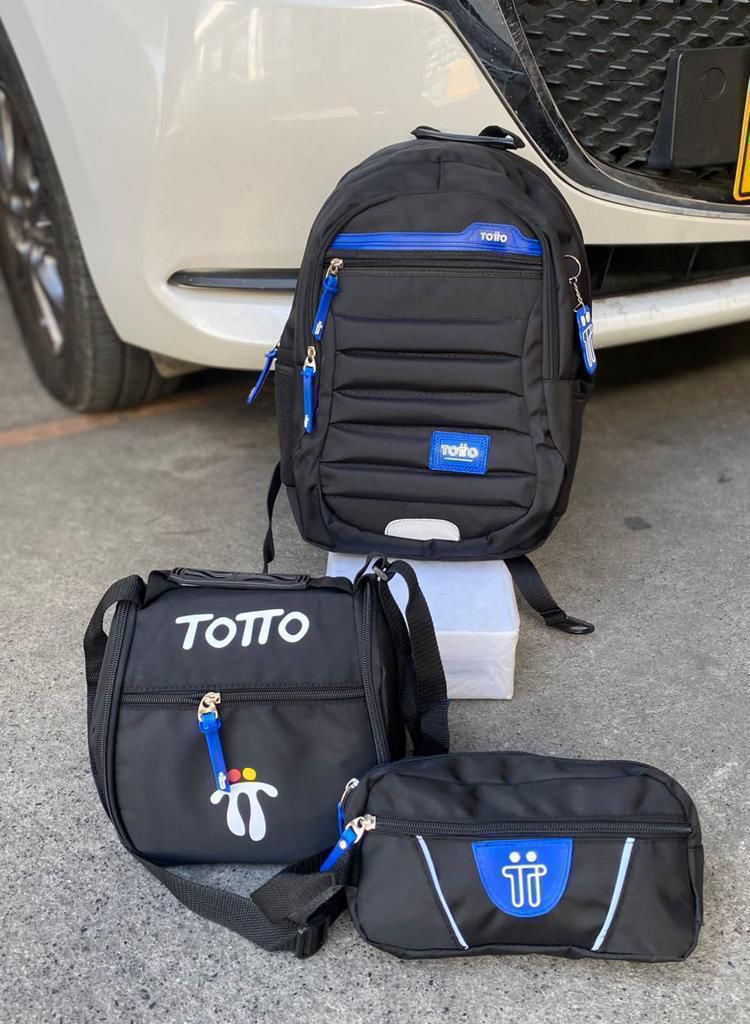 BOLSO/MOCHILA + LONCHERA + CARTUCHERA TOTTO